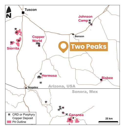 Orogen Royalties Acquires the Two Peaks Project in Arizona