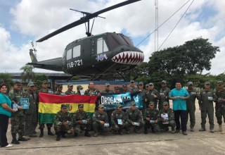 Bringing a squadron of the Bolivian Air Force onboard as drug prevention advocates