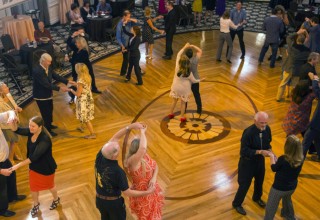   The Church of Scientology hosts monthly swing dancing for charity at the Fort Harrison ballroom.
