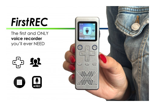 FirstRec - the World's First Voice Recorder With Color OLED Display & Simplified Menu, Specially Designed for Children and Seniors, Launches on Kickstarter