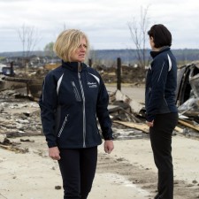 Lessons Learned - Alberta Premier Rachel Notley sees for herself the wildfire devastation in the neighborhoods of Fort McMurray on Monday, May 9, 2016. (photograph by Chris Schwarz/Government of Alberta)