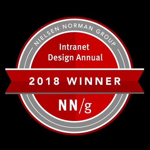 2018 Nielsen Norman Group Intranet Design Awarded to Bonzai Intranet Client