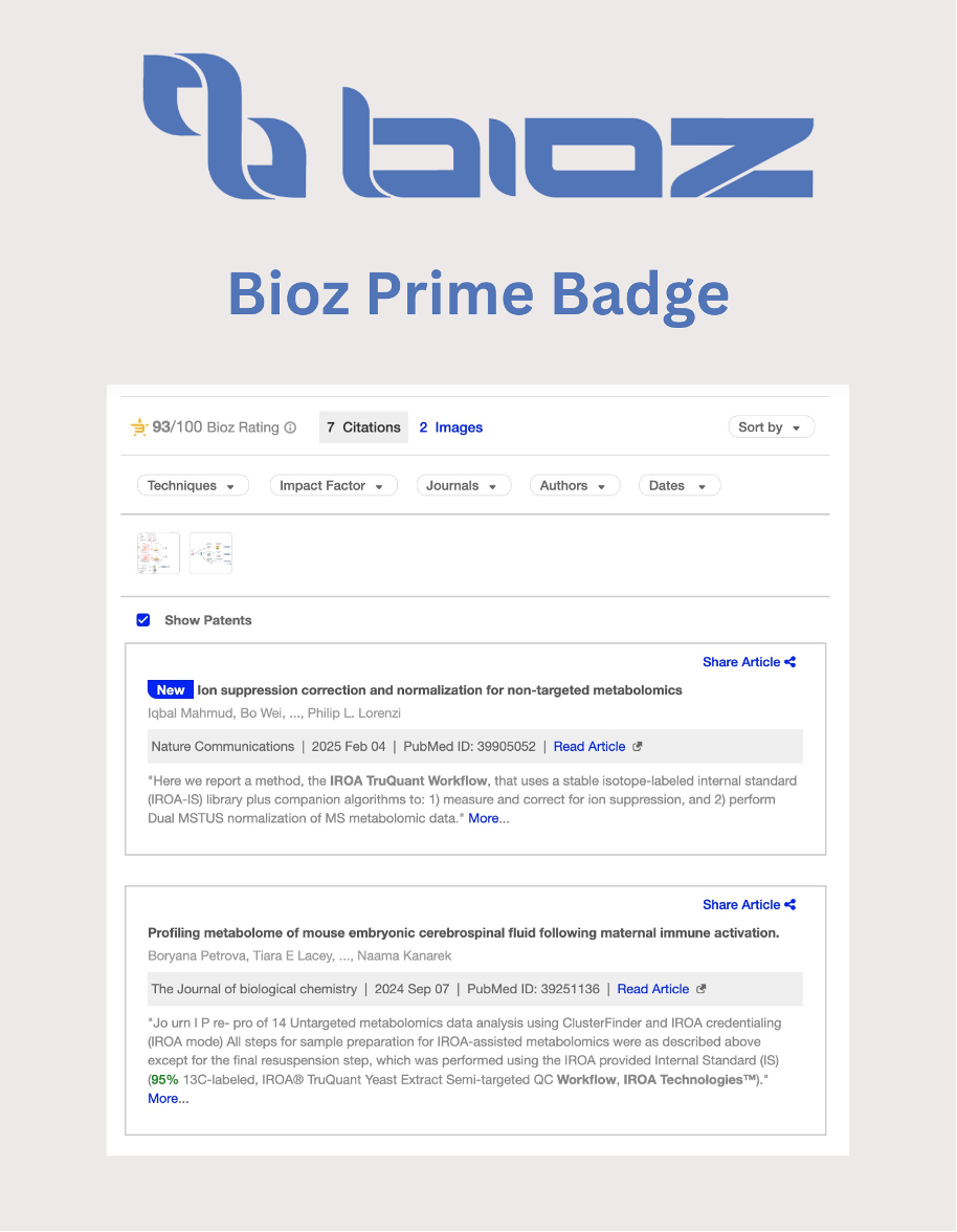 Bioz Prime Badge