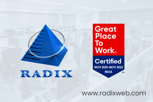 Radixweb Bags Great Place to Work® Certification