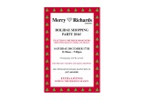Merry Richards Jewelers - Holiday Shopping Party 2016 - Oakbrook Terrace, Illinois, Glenview, Illinois December 10th and December 17th