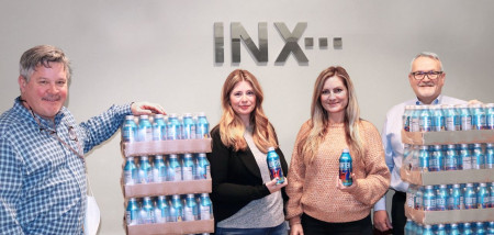 The INX team with CW4K premium drinking water.