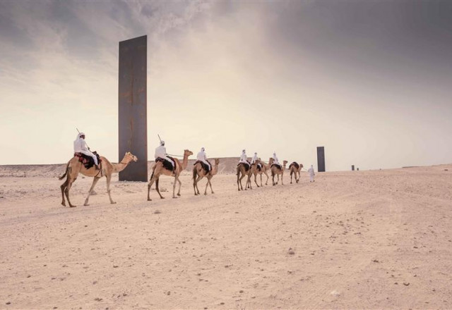 East-West/West-East monoliths, by Richard Serra