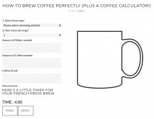 Coffee calculator