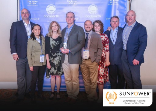 Cool Earth Solar Honored With SunPower 2018 'Commercial National Dealer of the Year' Award