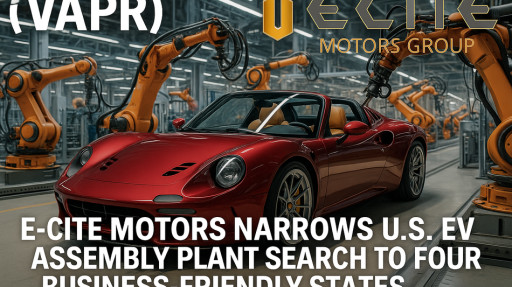 E-Cite Motors Narrows U.S. EV Assembly Plant Search to Four Business-Friendly States