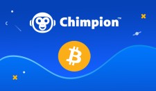 Chimpion and Bitcoin Logos