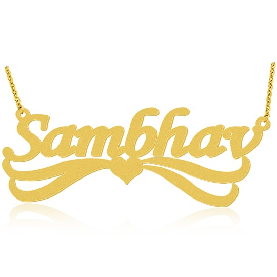 Middle Heart Personalized Name Necklace
