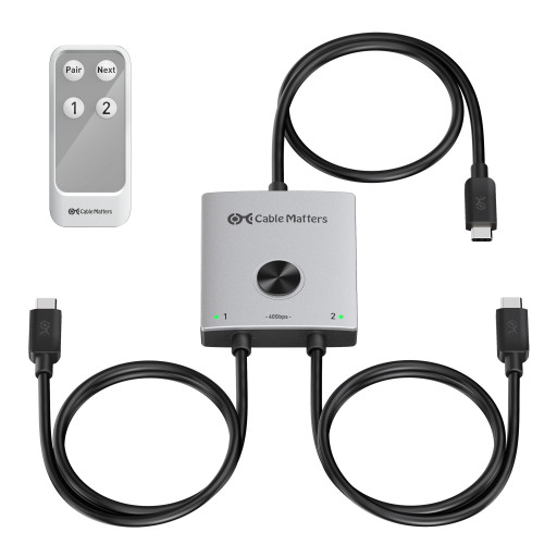 Cable Matters Introduces 40Gbps USB4(R) KVM Switch for Two Laptops