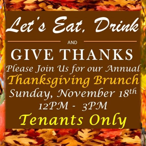 TenTen Wilshire: Annual Thanksgiving Brunch for Tenants