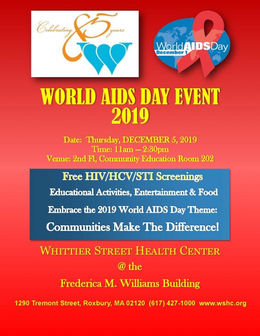 Whittier Street Health Center Observes World AIDS Day and the Role Communities Play in Making the Difference