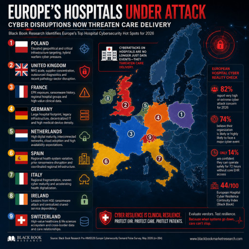Europe's Hospitals on Red Alert as Four Countries Enter the Critical Cyber-Risk Tier