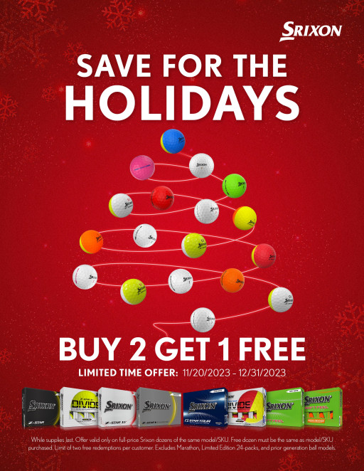Srixon Announces Buy Two, Get One Free Holiday Promotion