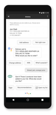 Chat via the Google Assistant