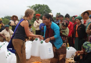 Clean containers donated in Myanmar