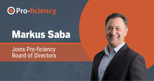 Pro-ficiency Appoints Markus Saba, Pharmaceutical Industry Veteran, to Board of Directors