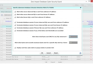 Database Intrusion Detection Alerts