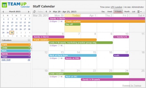 Teamup Calendar Rivals Competitors with Radically Simple Design and Powerful Sharing Capabilities