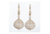 Rose Gold and Diamond Lantern Earrings