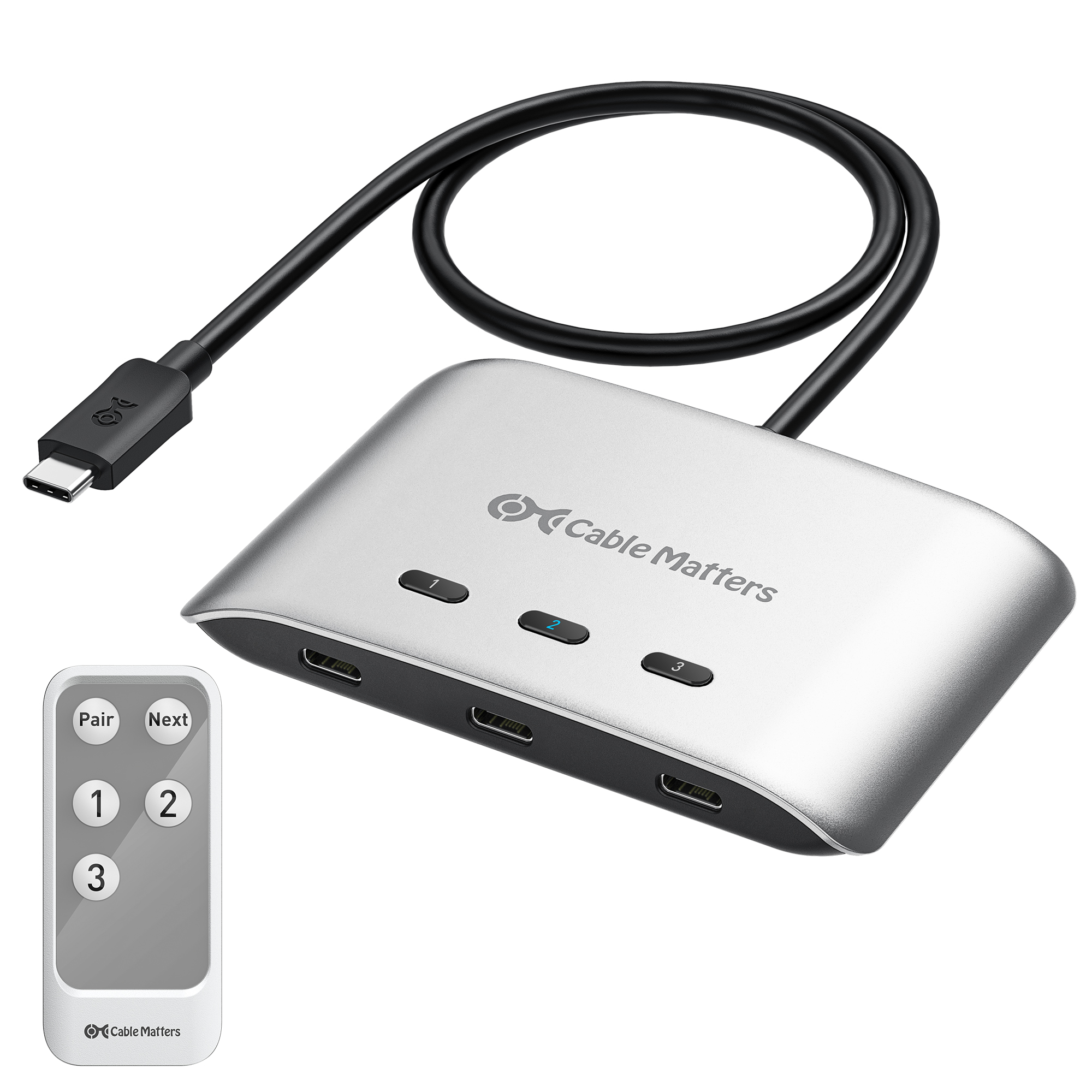Cable Matters USB4 20Gbps 3-Port Switch for 3 Computers
