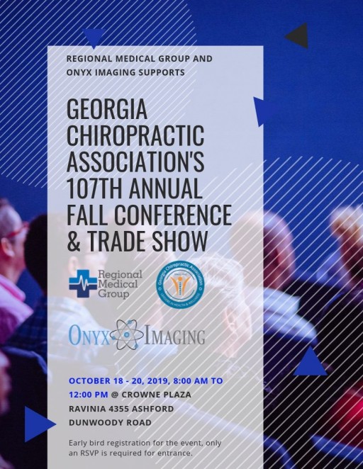 Regional Medical Group and Onyx Imaging Support Georgia Chiropractic Association's 107th Annual Fall Conference & Trade Show