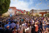 On a perfect Los Angeles afternoon,  thousands of Scientologists and their guests witnessed history unfolding with the dedication of the Church's advanced, fully integrated digital media center designed for the production and broadcasting of programs featuring Scientology technology and Church-sponsored humanitarian initiatives.