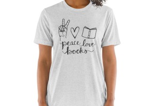 "Peace, Love, Books" T-Shirt