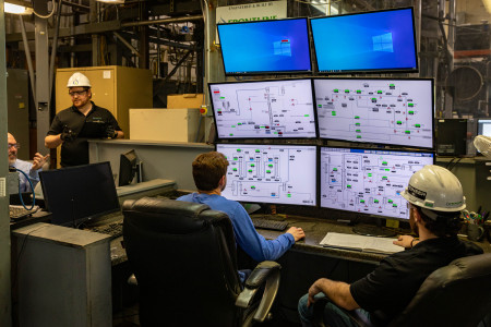 Engineers Running Process Controls for Pilot Test