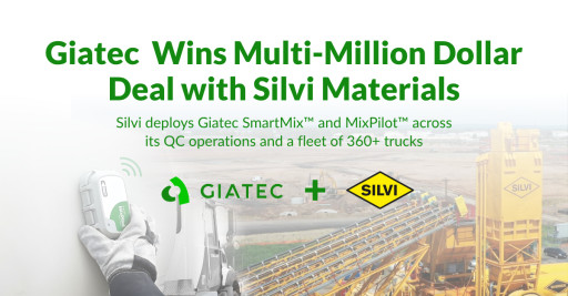 Giatec MixPilot and SmartMix Win Multi-Million Dollar Deployment with Silvi Materials Across Fleet of 360+ Ready Mix Trucks