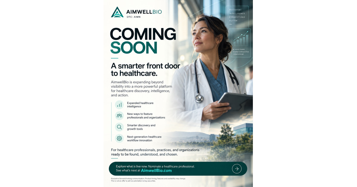 Your Patients Know Your Name, But Does AI? AimwellBio Expands Its Healthcare Platform and Invites the Public t