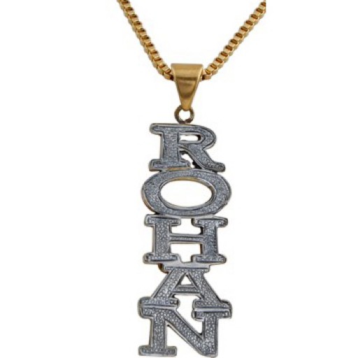 Personal Vertical Bling Name Necklace Jewelry