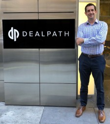 Dealpath sign and Mike Sroka CEO - NYC & SF