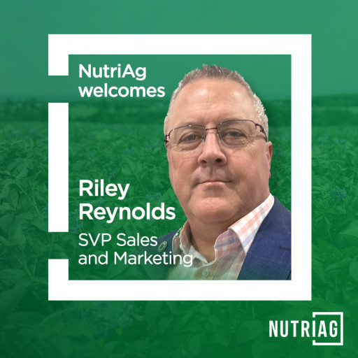 NutriAg Appoints Riley Reynolds as Senior Vice President Sales and Marketing to Drive North American Expansion