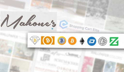 Mahone's Wallpaper Shop Partners With Shopping Cart Elite to Accept Bitcoin Diamond and Other Cryptocurrency Payments