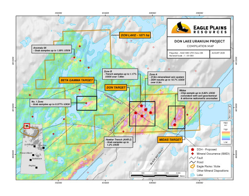 Eagle Plains' Partner Xcite Uranium Inc. Commences Drill Program at the Don Lake Uranium Project, Saskatchewan