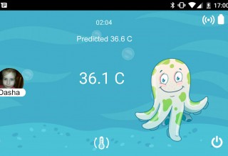 Termosha, a funny little octopus is a character of the mobile application. 