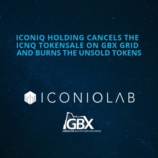 Iconiq Holding Cancels The ICNQ Tokensale On GBX GRID And Burns The Unsold Tokens