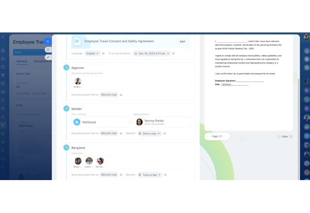 Bitrix24 e-Signature for HR