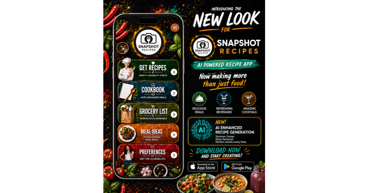 Medical Care Technologies Inc. (OTC PINK:MDCE) Rolls Out Visually Stunning Super-Charged Version of Snapshot Recipes Mobile App