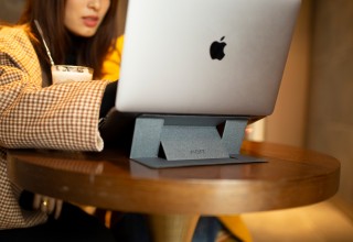 MOFT Laptop Stand at Coffee Shop