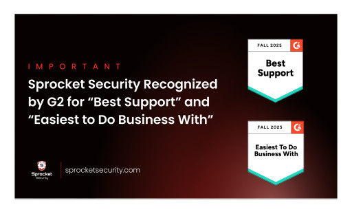 Sprocket Security Recognized by G2 for 'Best Support' and 'Easiest to Do Business With'