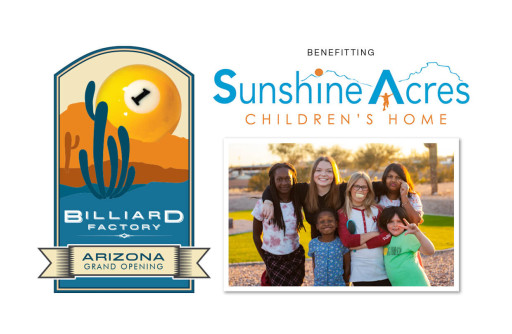 Billiard Factory: Grand Opening Event at 2 Phoenix Locations on September 23, Benefitting Sunshine Acres Children's Home