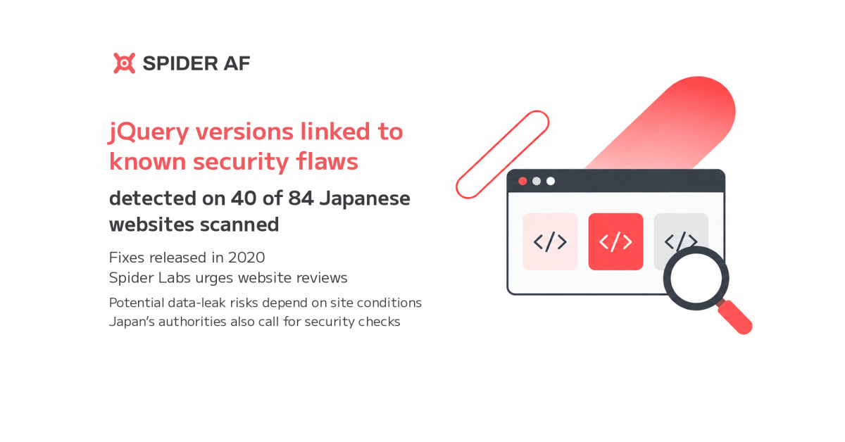 jQuery Versions Linked to Known Security Flaws Detected On 40 Of 84 Japanese Websites Scanned