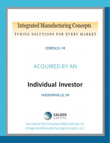Integrated Manufacturing Concepts Sold
