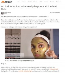 Deepica Mutyala Talks Adore Cosmetics for Met Gala on Today.com 
