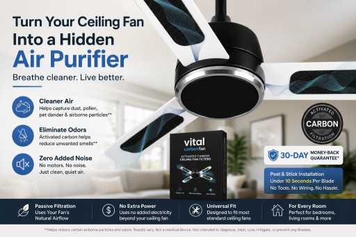 Vital Carbon Fan Filter Review 2026 Explores Why Homeowners Are Looking at Ceiling Fan Air Filtration for Dust and Odor Support